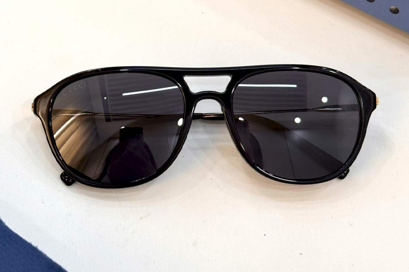 GG2254SK Sunglasses Black Silver Gray