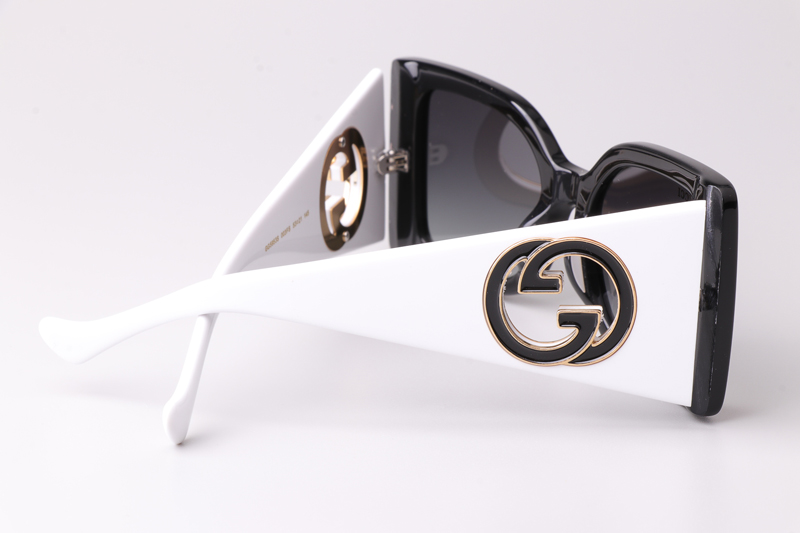 GG5953S Sunglasses Black White Gradient Gray