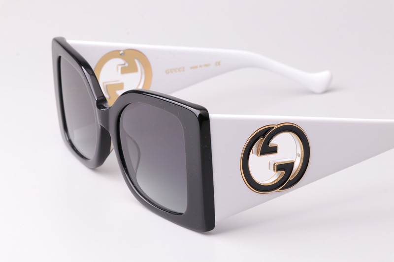 GG5953S Sunglasses Black White Gradient Gray