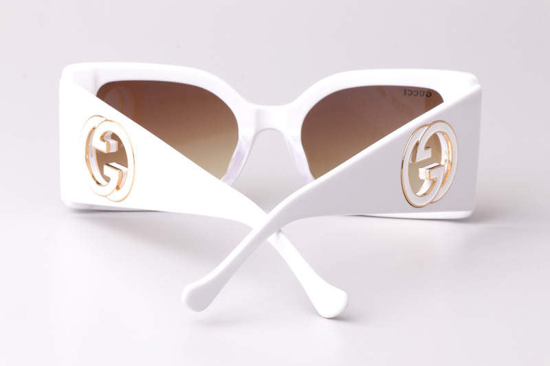 GG5953S Sunglasses White Gradient Brown