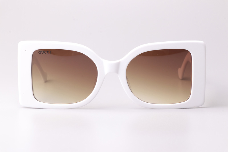 GG5953S Sunglasses White Gradient Brown