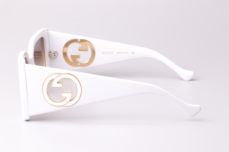 GG5953S Sunglasses White Gradient Brown