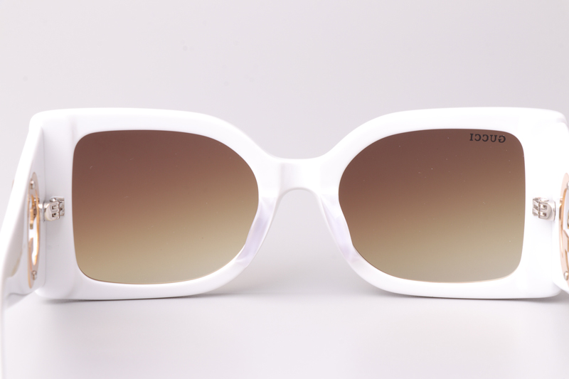 GG5953S Sunglasses White Gradient Brown