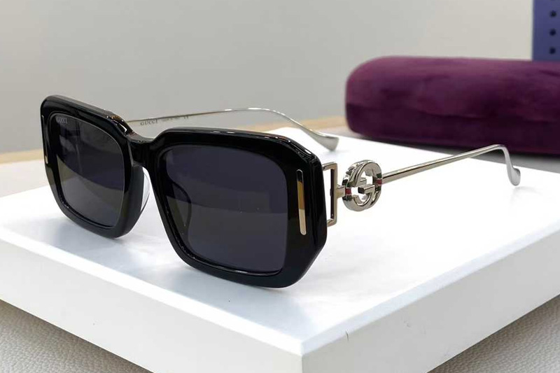 GG9953S Sunglasses Black Silver Gray