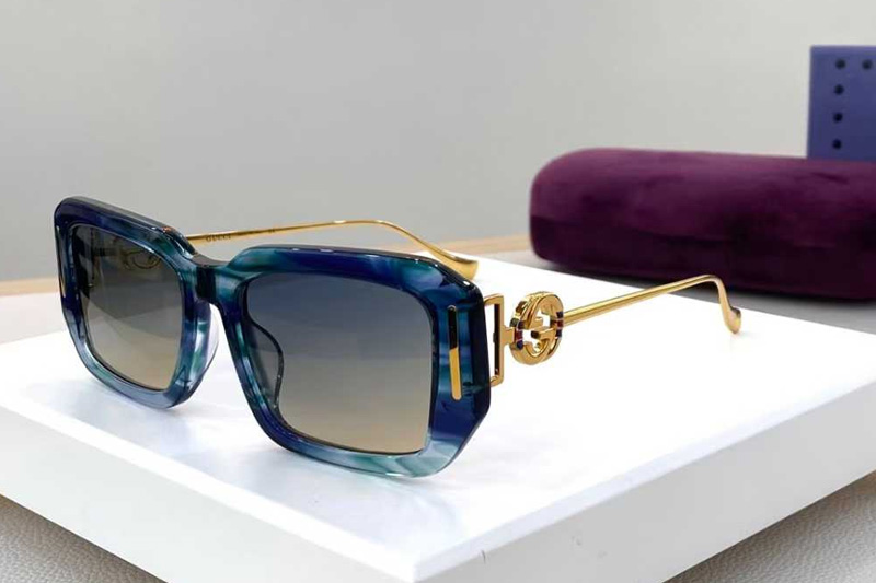 GG9953S Sunglasses Blue Gradient Gray