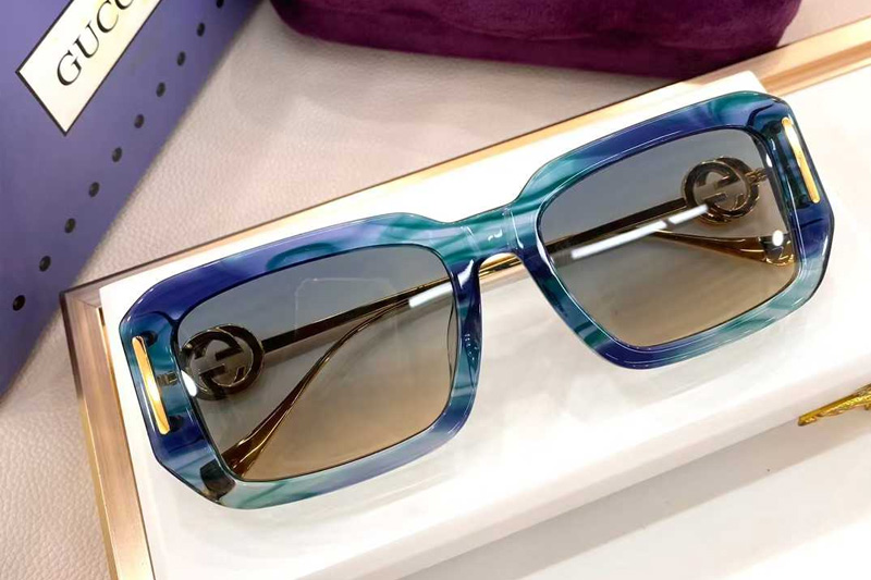 GG9953S Sunglasses Blue Gradient Gray