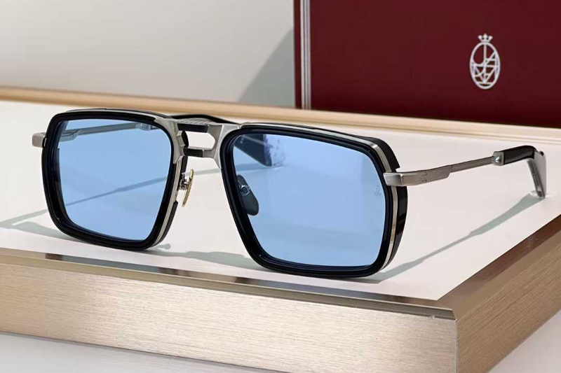 GT-R Sunglasses Black Silver Blue