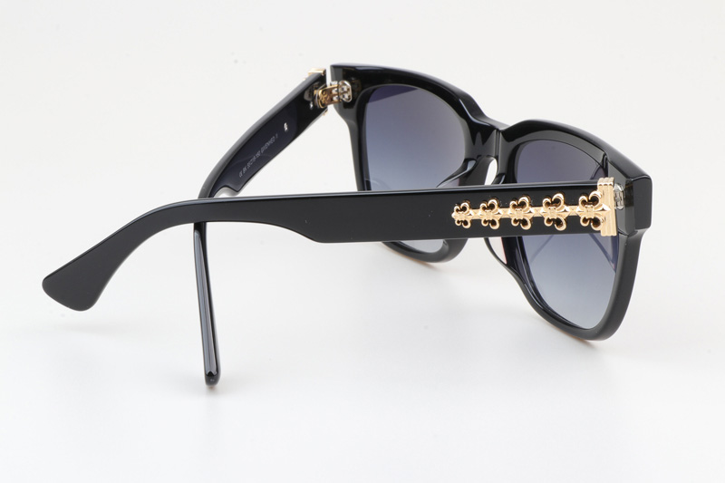 Givenhed II Sunglasses Black Gold Gradient Blue