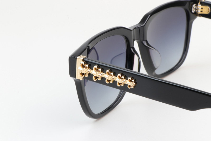 Givenhed II Sunglasses Black Gold Gradient Blue