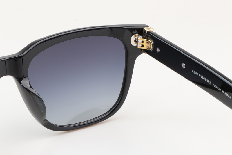 Givenhed II Sunglasses Black Gold Gradient Blue