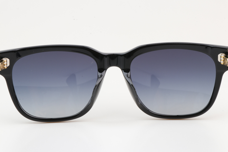 Givenhed II Sunglasses Black Gold Gradient Blue