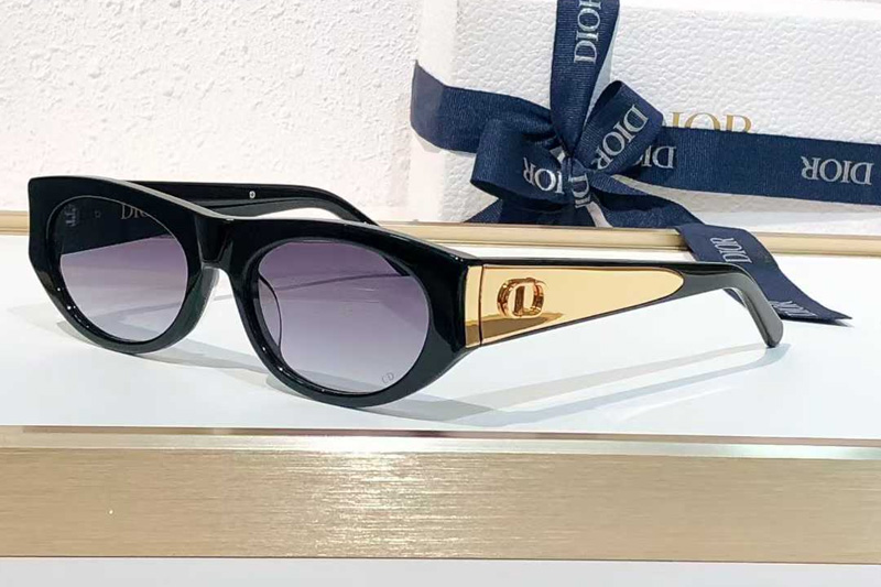 Glow B2F Sunglasses Black Gold Gradient Gray