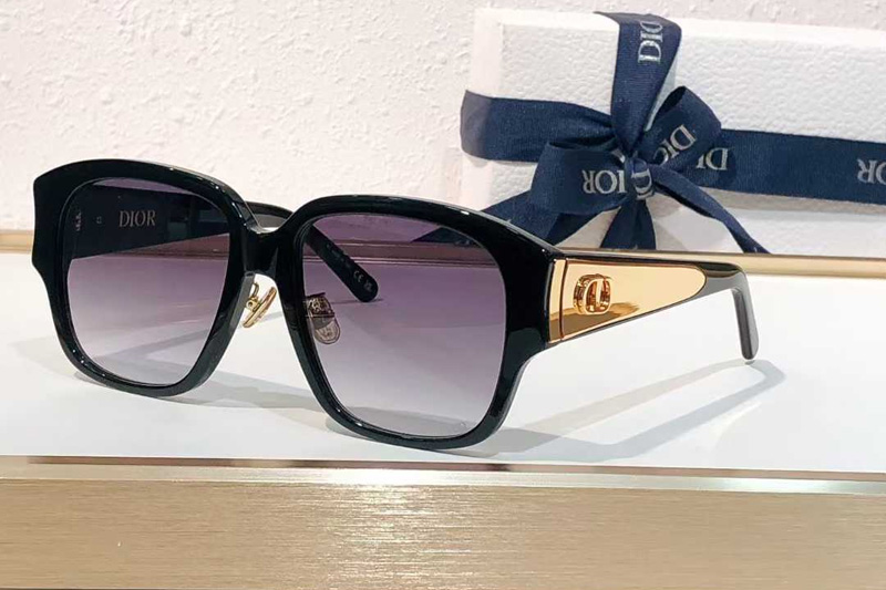 Glow S2F Sunglasses Black Gold Gradient Gray