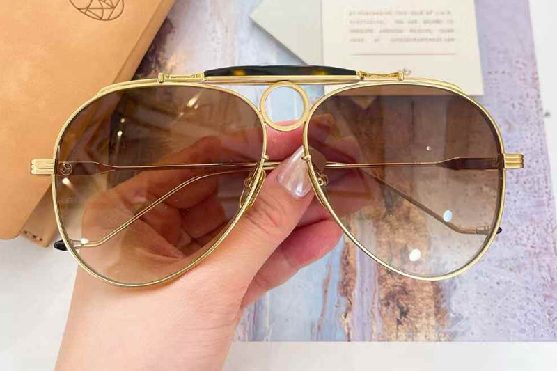 Gohz Sunglasses Gold Gradient Brown