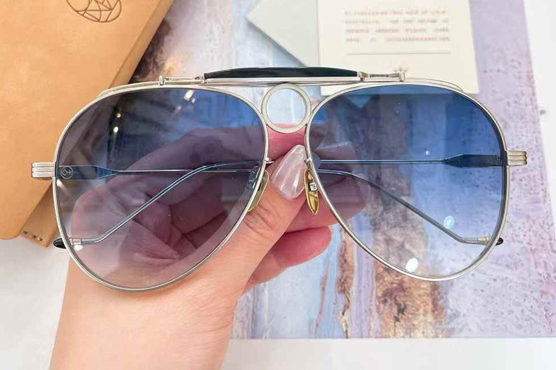 Gohz Sunglasses Silver Gradient Blue