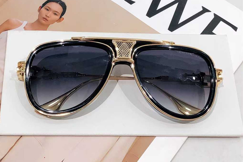 Grand Decade DTS460 Sunglasses Black Gold Gradient Gray