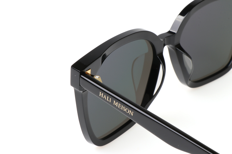 HM86001 Sunglasses Black Gold Gray