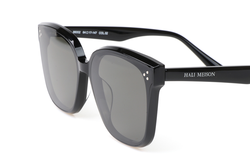 HM86002 Sunglasses Black Silver Gray