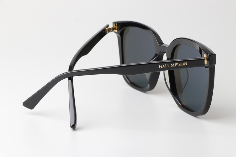 HM86005 Sunglasses Black Gold Gray