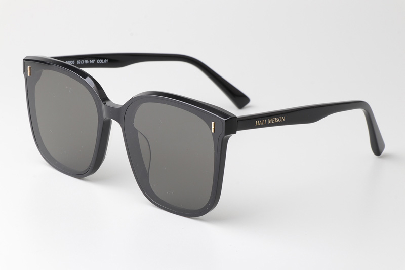 HM86005 Sunglasses Black Gold Gray