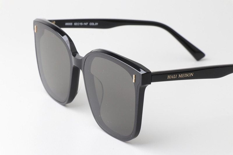 HM86005 Sunglasses Black Gold Gray