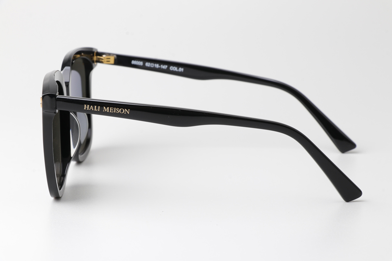 HM86005 Sunglasses Black Gold Gray