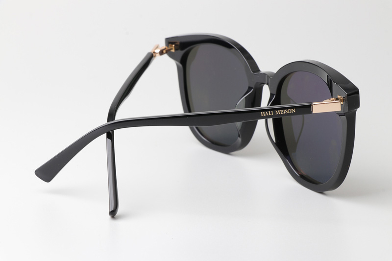 HM86006 Sunglasses Black Gold Gray