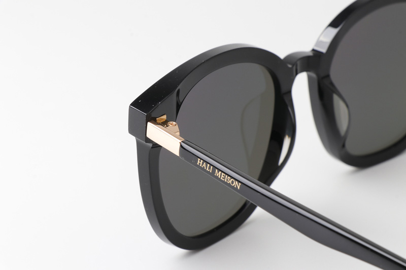 HM86006 Sunglasses Black Gold Gray