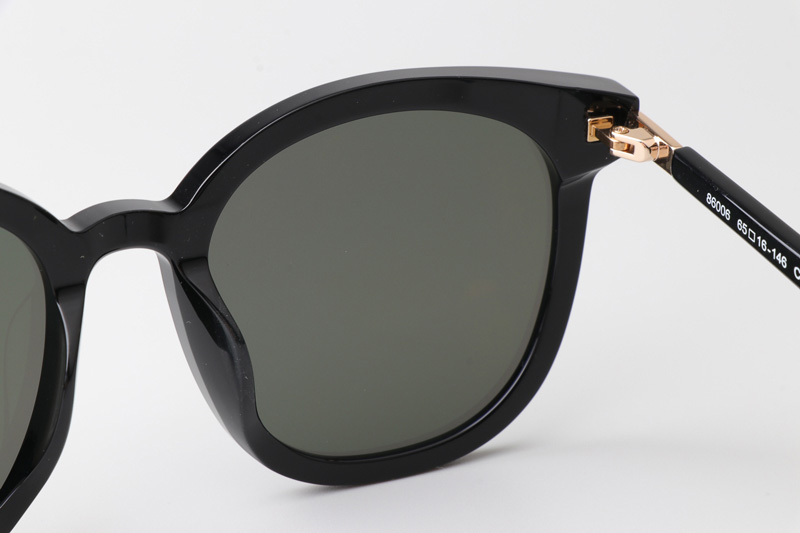 HM86006 Sunglasses Black Gold Gray