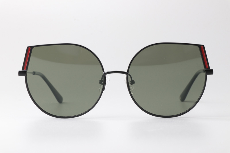 HM86008 Sunglasses Black Green