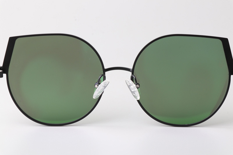 HM86008 Sunglasses Black Green