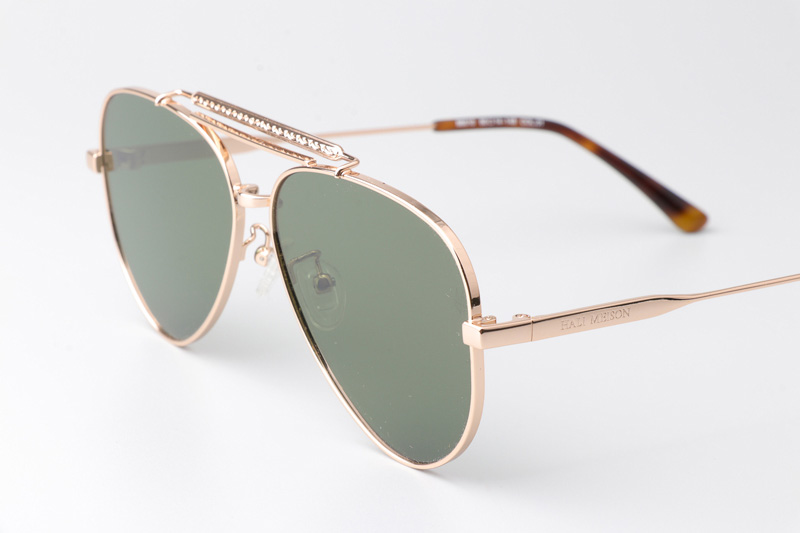 HM86010 Sunglasses Gold Green