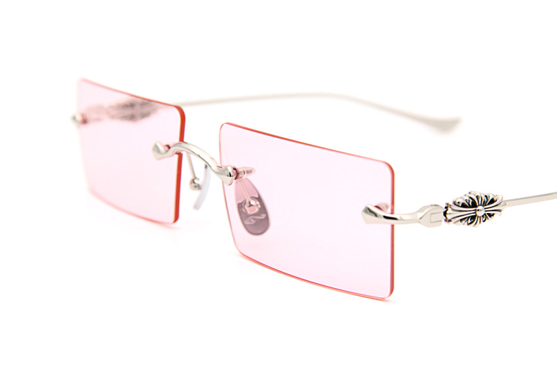 Heiiz Beiiz Sunglasses Silver Pink