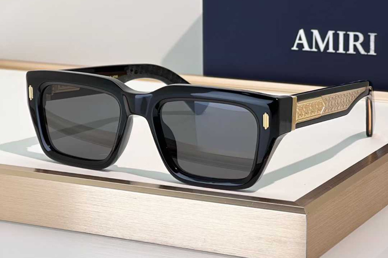 Hollywood Sunglasses Black Gold Gray