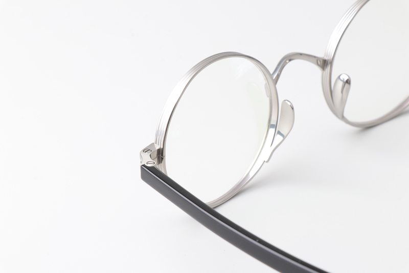 JZ10881 Eyeglasses Silver Black