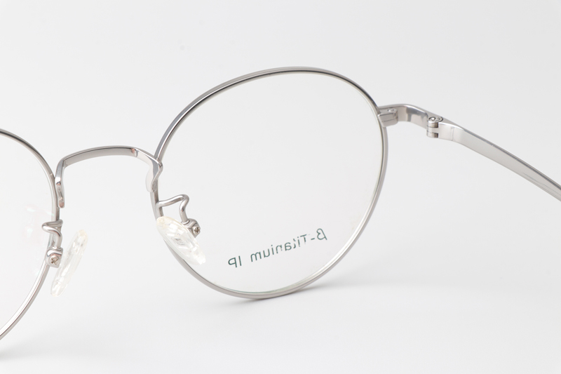 JZ8016 Eyeglasses Silver Black