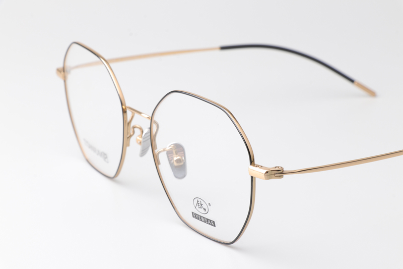 JZ8042 Eyeglasses Black Gold