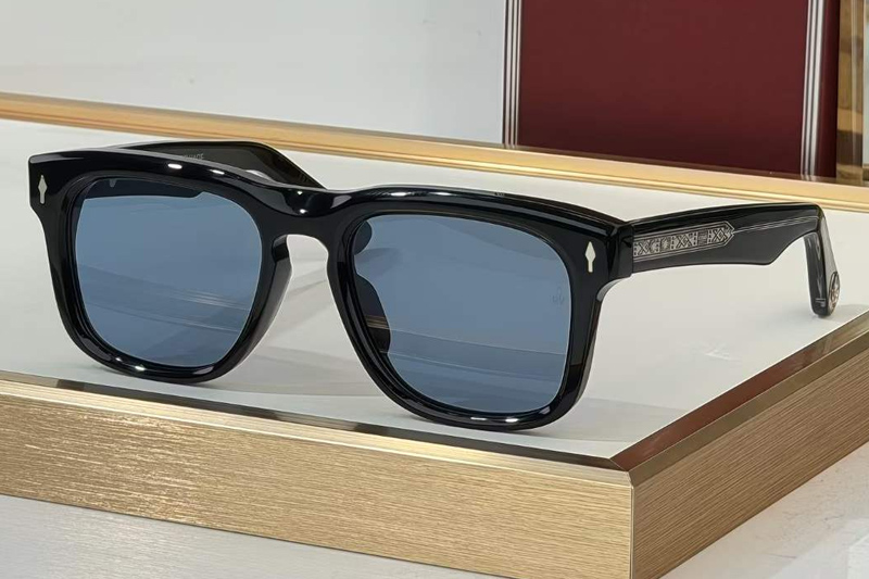 Junction Butte Sunglasses Black Silver Blue