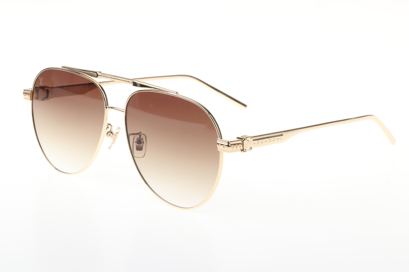 L-V Z0965 Sunglasses In Gold Gradient Brown