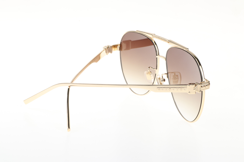 L-V Z0965 Sunglasses In Gold Gradient Brown