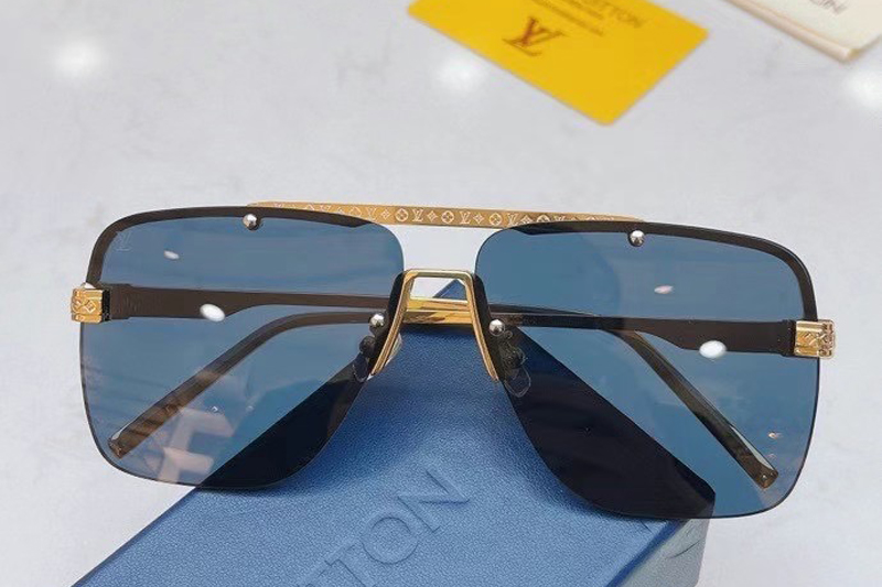 L-V Z1262E Sunglasses In Gold Blue