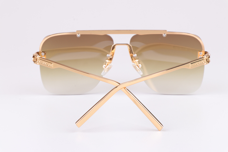 L-V Z1262E Sunglasses In Gold Gradient Brown