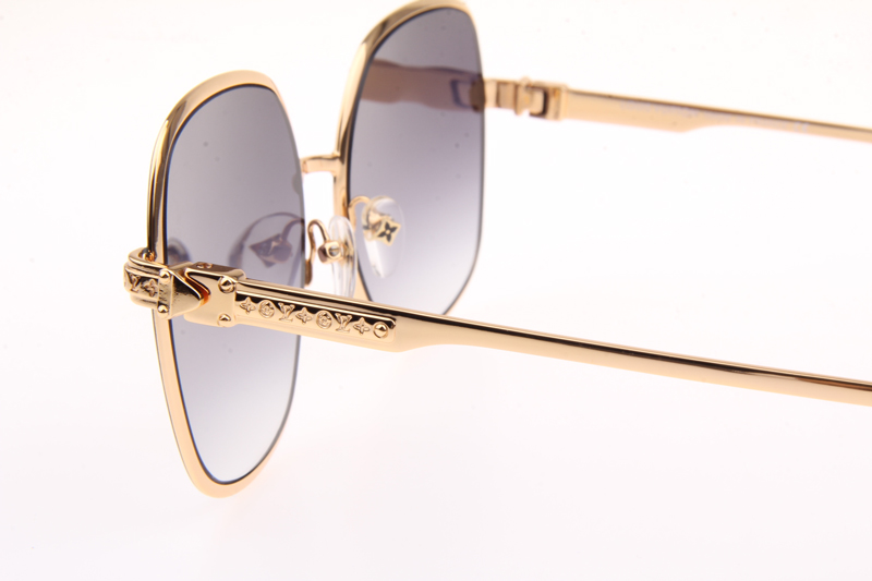 L-V Z1270E Sunglasses In Gold Black