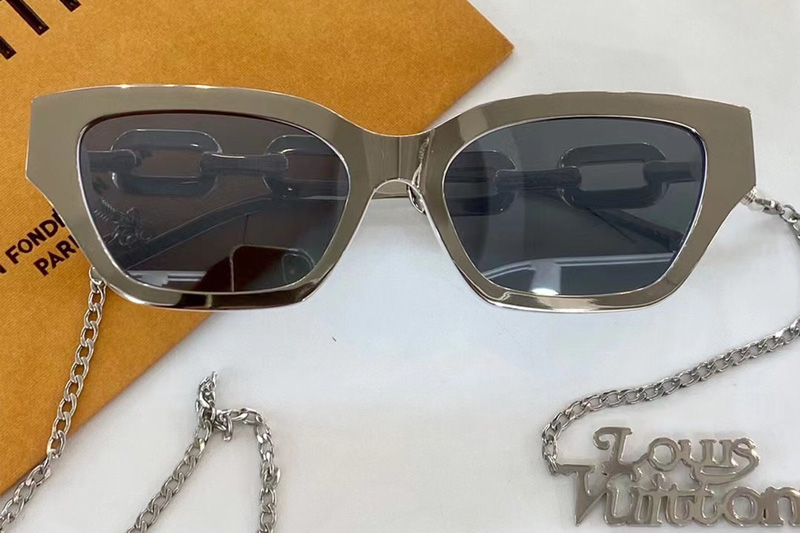 L-V Z1476E Sunglasses In Silver Mirror