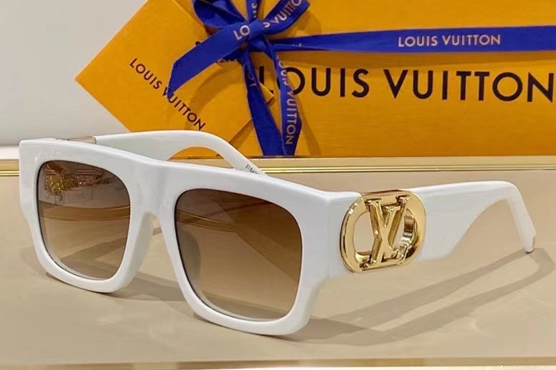 L-V Z1478E Sunglasses In White Gold
