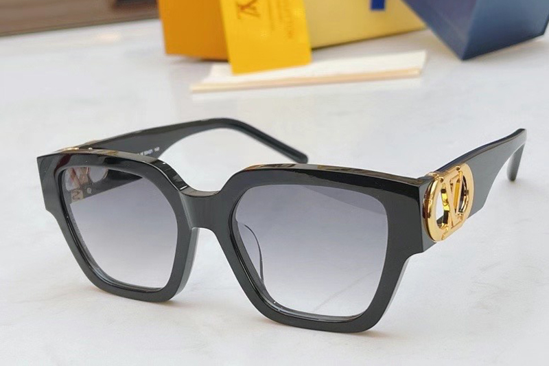 L-V Z1479 Sunglasses In Black Gold