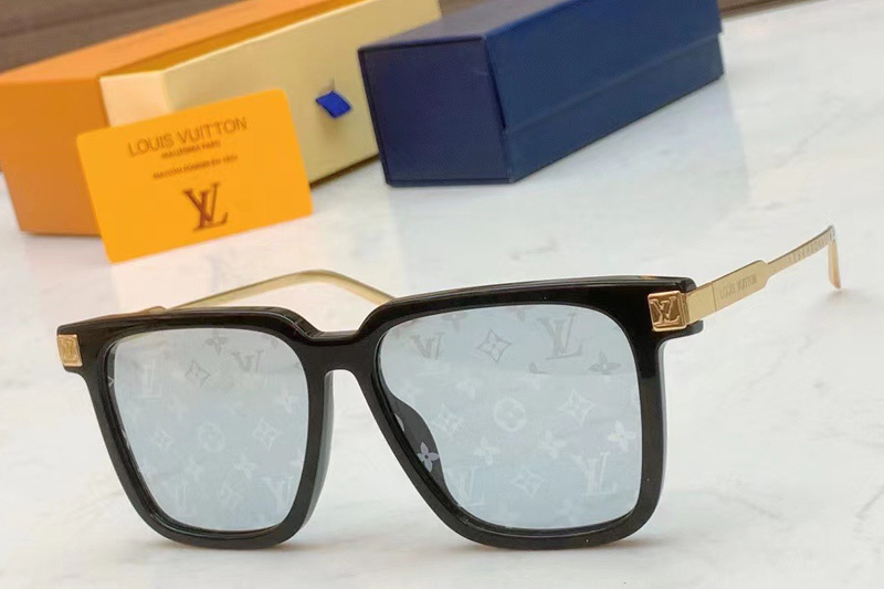 L-V Z1667 Sunglasses In Black Gold Blue