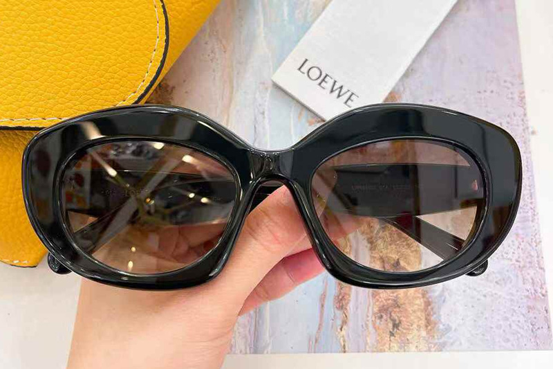 LW40153S Sunglasses Black Gradient Brown