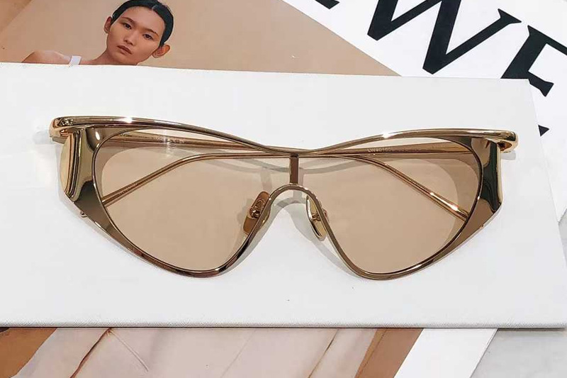 LW40165U Sunglasses Gold Light Brown