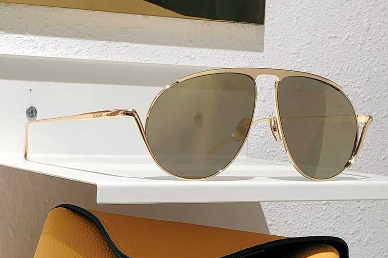 LW40168U Sunglasses Gold Gold Mirror